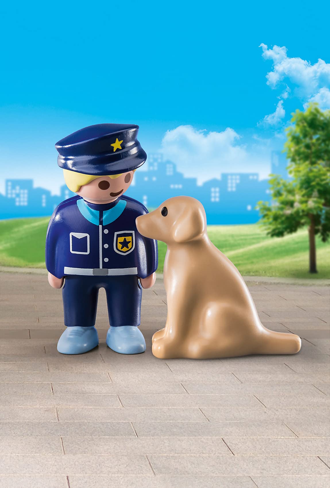 Playmobil Police Officer with Dog 70408 1.2.3 for Young Kids