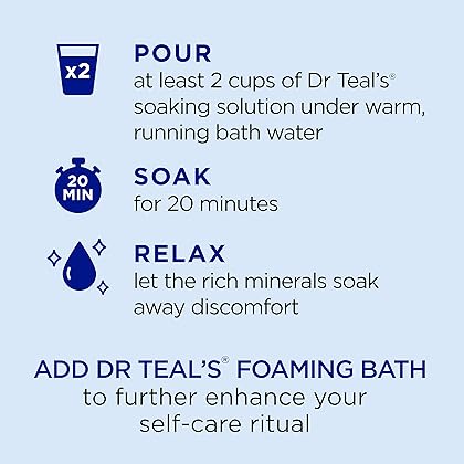 Dr. Teal's Epsom Salt Soaking Solution, Soften & Nourish with Milk and Honey, 48 Oz (Packaging May Vary)