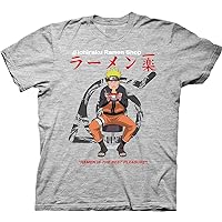 Ripple Junction Naruto Shippuden Men's Short Sleeve T-Shirt Ichiraku Ramen Shop Anime Crew Neck Officially Licensed