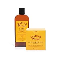 Leather Honey Cleaner Wipes with 8oz Cleaner