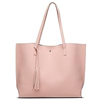 Women's Lightweighit Tote bag, Fashion Satchel Tassel bag PU Leather Shoulder Crossbody Bags