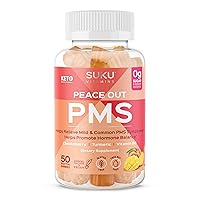 PMS Gummy Supplement with Chasteberry to Relieve PMS and Menopause Peach Mango Gummies (50 Count)