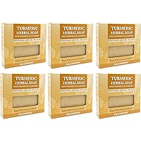 Plantlife Turmeric 6-Pack Bar Soap - Moisturizing and Soothing Soap for Your Skin - Hand Crafted Using Plant-Based Ingredients - Made in California 4.5oz Bar