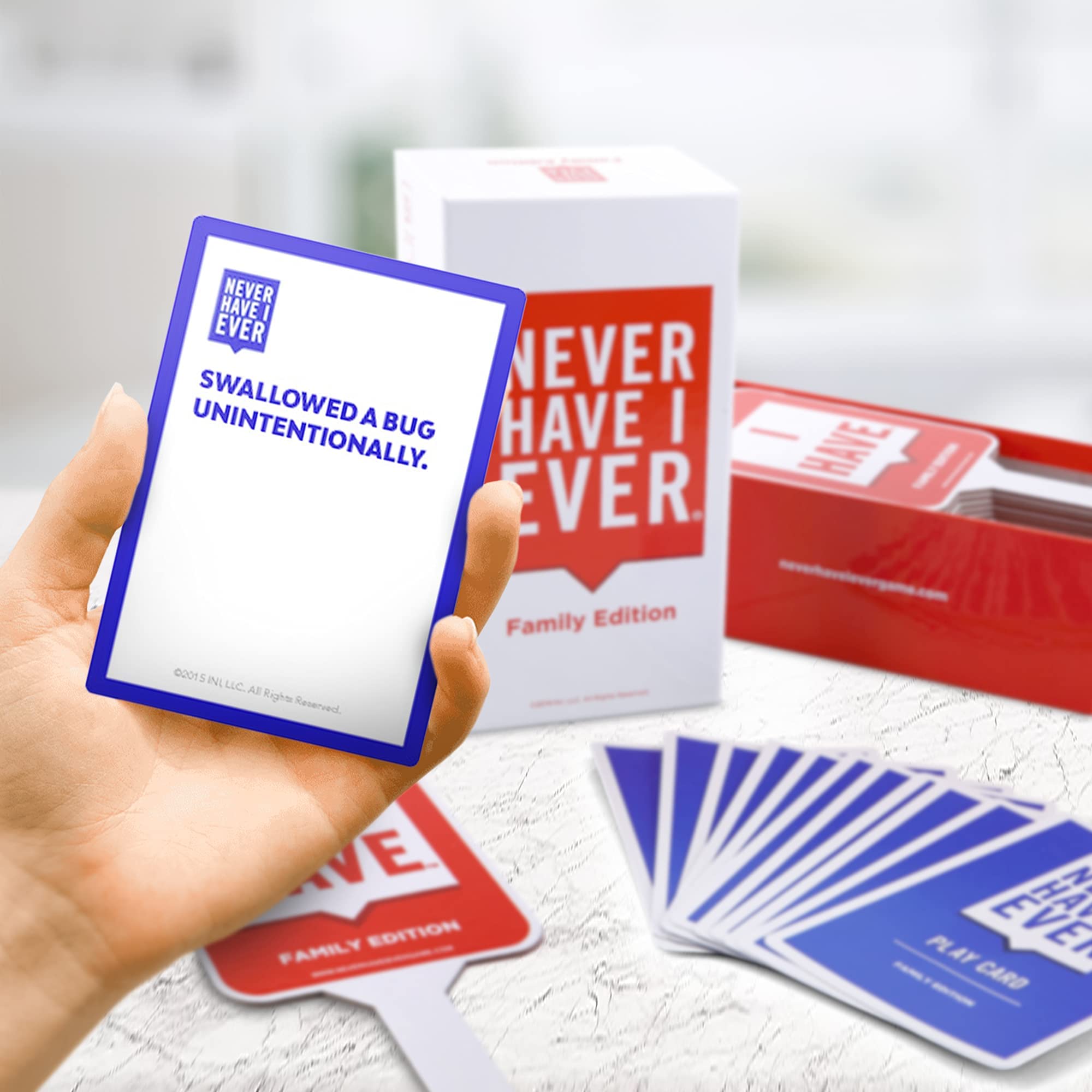 Never Have I Ever Family Edition Card Game Set Vol 1 | Fun Family Game Night Party Games for Kids and Adults | for 2+ Players | Ages 8 +