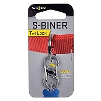 Biner TagLock Stainless Steel Locking Biner for Dog Collar (2-Pack)2