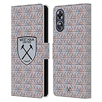 Head Case Designs Officially Licensed West Ham United FC Away Goalkeeper 2022/23 Crest Kit Leather Book Wallet Case Cover Compatible with Oppo A17