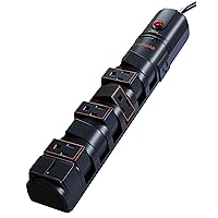 ECHOGEAR VoltSpin Surge Protector Power Strip with Rotating Outlets, Flat Plug, Long Cord, & Mounting Holes - Power Strip with Heavy Duty Surge Supression Plus Built-in Cable Management