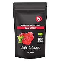 Organic Raspberry Powder from Whole Freeze Dried Raspberries, High-Potassium Foods, Non-GMO, Gluten-Free, Raw, for Smoothies, Baking and Flavoring, 2.65oz