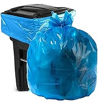 Aluf Plastics H-RBL65 65 Gallon Blue Trash Bags - (Pack of 50) - 2.0 MIL (Equivalent) - Garbage or Recycling Bags 50