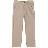 IZOD Boys' School Uniform Twill Pants, Flat Front & Comfortable Waistband with 5 Pockets