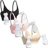 Pumping Bra, Momcozy Hands Free Pumping Bras for Women 2 Pack Supportive  Comfortable All Day Wear Pumping and Nursing Bra in One Holding Breast Pump  for Spectra S2, Bellababy, Medela