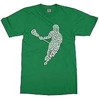 Threadrock Big Boys' Lacrosse Player Typography Youth T-Shirt