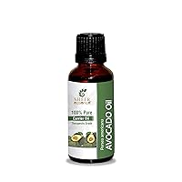 Avocado Oil Carrier Oil -Cold Pressed 100% Pure Natural Unrefined Uncut Undiluted Oil for Body Massage Oil Moisturizer for Skin Hair and Nails Aromatherapy (Persea Americana) 0.16 Fl.Oz to 33.81 Fl.O