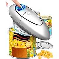 One Touch Electric Can Opener Fits Almost All Can Sizes for Seniors with Arthritis, Hand Held Battery Operated Can Opener with Smooth Edge, Food Safe Kitchen Gadgets Automatic Can Opener for Kitchen