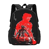 Anime Baki the Grappler Backpack Cartoon Large Capacity Backpacks Laptop Backpack Lightweight Canvas Shoulder bag Outdoor Travel 16-Inch Black