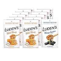 Ludens Wild Honey Throat Drops-30 Drops Per Bag (12 Bags Total) and Ludens Honey Licorice Cough Drops-30 Drop Bag (1 Bag)