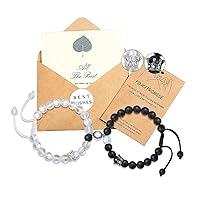 UNGENT THEM Couples Bracelets Distance Relationship Bracelet for Boyfriend Girlfriend Women Men Lovers Friends