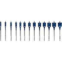Bosch Professional 13 pc. Expert SelfCut Speed Spade Drill Bit Set (for Softwood, Chipboard, Ø 10-32 mm, Accessories Rotary Impact Drill)