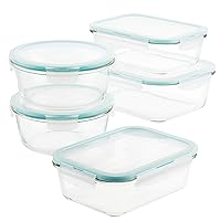 Purely Better Glass Food Storage Container Set, 10 Piece, Clear