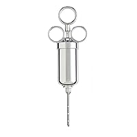 HIC Roasting Meat Marinade Injector Needle, 9-Inches x 3-Inches, 2-Ounce Capacity