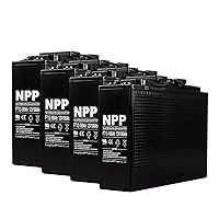 NPPower FT12-100Ah (4 Pcs) 12V 100Ah Front Access AGM Deep Cycle SLA Battery | The Ultimate Battery You Can Feel Confident | for Telecommunication System, UPS and Off-Grid Solar System