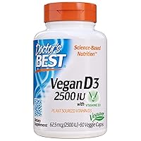 Vitamin D3 2500IU with Vitashine D3, Non-GMO, Vegan, Gluten & Soy Free, Regulates Immune Function, Supports Healthy Bones, 60 Count