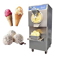 Yovtekc 48L/H Hard Serve Ice Cream Maker, Commercial Gelato Ice Cream Machine, Italian Ice Machine, Sorbet Maker for Restaurant Snack Bar Supermarket, LED Panel 15min/batch 2200W