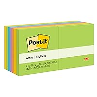 Post-it Notes, 3x3 in, 14 Pads, America's #1 Favorite Sticky Notes, Floral Fantasy Collection, Bold Colors, Clean Removal, Recyclable (654-5PK)