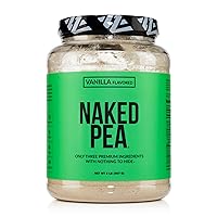 NAKED Vanilla Pea Protein Isolate from North American Farms, Only 3 Ingredients, Vanilla Vegan Protein, Gluten-Free, Soy Free, GMO Free - 2LB