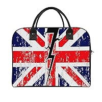 UK Flag with A Crack in The Middle Travel Tote Bag Large Capacity Laptop Bags Beach Handbag Lightweight Crossbody Shoulder Bags for Office