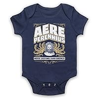 Unisex-Babys' Aere Perennius More Lasting Than Bronze Baby Grow