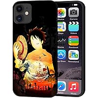 Anime Phone Case Compatible with iPhone 11, Straw Hat Boy Anime Pattern Design for iPhone 11 Cases for Teens Men Boys Girls Shock Protective Cover Case for 6.1 inch iPhone 11