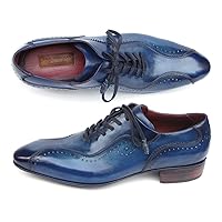 Paul Parkman Handmade Lace-Up Casual Shoes for Men Blue (ID#84654-BLU)
