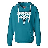 Go All Out Womens Nurse Logo Deluxe Soft Hoodie