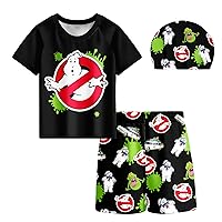 Boys Movie Character Shirt and Pants for Kids Cartoon Graphic Outfits Casual Short Sleeve Clothes for 4-12 Years