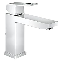 Grohe 23670000 Eurocube M-Size Single-Handle Single-Hole Bathroom Faucet, Starlight Chrome, Medium