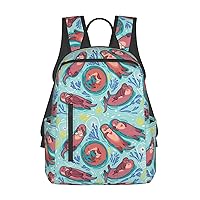 BREAUX Animal Cute Brown Otters Print Simple And Lightweight Leisure Backpack, Men'S And Women'S Fashionable Travel Backpack