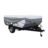 Classic Accessories Over Drive PolyPRO3 Folding Camping Trailer Cover, Fits 10'-12'L, RV Cover, Camper Cover, Travel Trailer Cover
