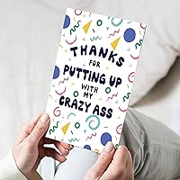 My Crazy Ass Funny Thank You Card Sarcastic Greeting Cards With Envelopes Funny Sarcastic My Crazy 1 Pack