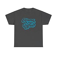 Mama Shirt for Women Mama Coffee Mother's Day T Shirts Funny Short Sleeve Casual Tops Tees (US, Alpha, X-Large, Regular, Long, Dark Heather)