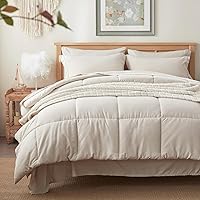 Anluoer Full Size Bed in a Bag 7 Pieces, Beige Bed Comforter Set with Comforter and Sheets, All Season Bedding Sets with 1 Comforter,2 Pillow Shams,2 Pillowcases, 1 Flat Sheet,1 Fitted Sheet