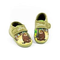 Boys Slippers | Kids Green Graphic Footwear with Adjustable Strap | Storybook Loungewear | Slip On House Shoes
