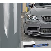 Premium Glossy Nardo Gray Vinyl Wrap Roll Bubble Free Air Release - 108