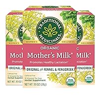 Traditional Medicinals Mother's Milk, Women's Tea, Organic, 16 CT (Pack - 3)