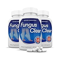 Justified Laboratories (3 Pack) Fungus Clear 1.5 Billion CFU Probiotic Pills 180 Capsules