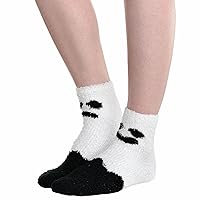 Ghost Fuzzy Socks- Black and White | One Size- Pair of 1