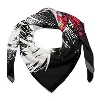 Polish Flag Eagle Square Head Scarves Neck Scarf Hair Wraps Silk Feeling Wrapping for Women 27