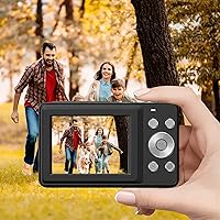 1080P High-Definition Digital Camera 44 Million Photos 16x Digital Zoom Camera Anti-Shake Proof Home Camera (Black)