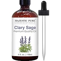 MAJESTIC PURE Clary Sage Oil Premium Quality, 4 Fl Oz