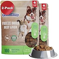 Nutri Bites Beef Liver Treats for Dogs & Cats - 2 Pack (35 oz Total) - High-Protein Freeze Dried Beef Liver Snacks, Single Ingredient, No Additives, Perfect for Training, Sensitive Diets